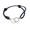 Bracelet cuir et argent Ebene